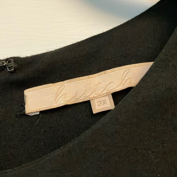 Hutch Black and Red Sleeveless Crew Neck Midi Dress tea length - Picture 4 of 7